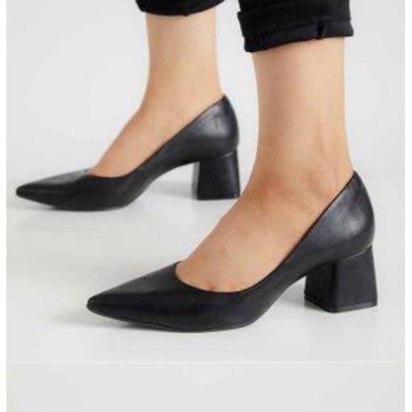 zara leather pumps